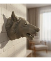 Gri Kurt Duvar Biblosu Güçlü Detaylı Dekoratif Tasarım 25x19 cm