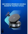 Güçlü Manyetik Tutuşlu 360° Döner Araç Telefon Tutucu – Vakumlu Montajlı