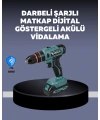 Güçlü Şarjlı Matkap Vidalama Çift Batarya