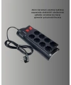 Güçlü Termal Korumalı 8 Priz + 3 USB Çoklu Uzatma Kablosu 2m
