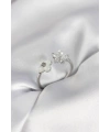 Gümüş Renk Sedefli Çiçek Model Kadın Yüzük