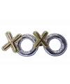 Gümüş Renk Xoxo Yazılı Parti Gözlüğü 17x7 cm