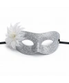 Gümüş Simli Tüylü Balo Maskesi – Kadın Parti & Maskeli Balo Maskesi