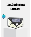 Güneş Enerjili 100 LED Dış Mekan Lamba – Hareket Sensörlü, 2200mAh Bataryalı Solar Aydınlatma