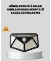 Güneş Enerjili Aydınlatma 100 LED Sensörlü Solar Dış Mekan Lamba