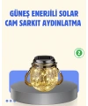 Güneş Enerjili Cam Sarkıt Bahçe Balkon Teras Aydınlatma 30 LED