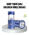 Güneş Enerjili Kamp Lambası Şarjlı Taşınabilir Kompakt Açık Hava Işığı