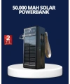 Güneş Panelli Powerbank LED Işıklı Taşınabilir Şarj Cihazı