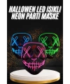Hallowen Parti Maskesi Neon Led Işıklı Maske 3 Modlu Cadılar Bayramı Maskesi