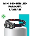 Hareket Sensörlü Şarjlı LED Far Suya Dayanıklı Çok Modlu