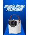 HD Ayaklı Portatif Projeksiyon Cihazı Android İşlemcili Sinema Projektörü