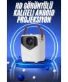 HD Ayaklı Portatif Projeksiyon Cihazı Bluetooth Wifi Akıllı Android İşlemcili