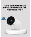 HDMI USB Bağlantılı 4K Destekli Taşınabilir Projeksiyon Cihazı
