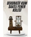 Hediyelik Eşya Retro Ahşap Deniz Feneri Kum Saati Biblo