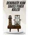 Hediyelik Eşya Retro Ahşap Deniz Feneri Kum Saati Biblo