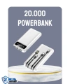 Hızlı Şarj Destekli 20.000mAh Powerbank USB Type-C Lightning LCD