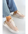 Hley Bej Rugan Paraşüt Detaylı Bağcıklı Spor Ayakkabı