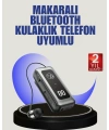 İçi Sarılabilen Kablo ve Yaka Klipsli Bluetooth Kulaklık
