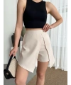 İki düğmeli şort etek S24046