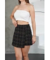 İki düğmeli şort etek siyah h26414