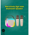 İki Mikrofonlu Renkli LED Işıklı Karaoke Cihazı