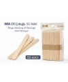 İMA Dil Çubuğu 50 Adet Ahşap Abeslang Steril Olmayan Tahta Dil Basacağı 1 Paket