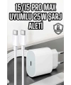 İOS Uyumlu Type-C Girişli Hızlı Şarj 15/15 Pro Max Adaptör ve Kablosu