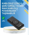 iPhone ve Android Uyumlu 10000mAh Powerbank – Hem Kablolu Hem Kablosuz