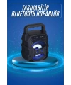 Işıklı Bluetooth Hoparlör Ses Bombası Taşınabilir Yüksek Ses Kaliteli Radyo Özelliği