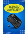 Işıklı Kablosuz Mini Klavye ve Dokunmatik Mouse Seti Türkçe Kablosuz