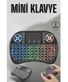 Işıklı Kablosuz Mini Q Klavye Tüm Cihazlara Uyumlu