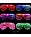 Işıklı Panjur Şeritli Led Parti Gözlüğü 6 Renk 6’lı Set