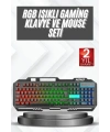Işıklı  Q Klavye Mouse Seti Siyah   Klavye