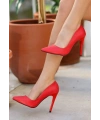 Jilya Kırmızı Cilt Stiletto Ayakkabı