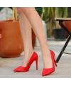 Jilya Kırmızı Cilt Stiletto Ayakkabı