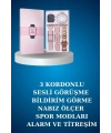 Kablolu Bluetooth Kulaklık ve Kadınlara Özel Bileklik Hediyeli Yeni Nesil Akıllı Saat 3 Kordonlu