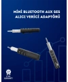 Kablolu Hoparlör ve Kulaklıklar İçin Bluetooth Adaptör | Mini Boy, Klipsli, Taşınabilir