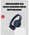 Kablosuz Bluetooth Kulaklık 5.0 18 Saat Kullanım Dinamik Sürücü Siyah