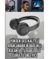 Kablosuz Bluetooth Kulaklık ANC/ENC Destekli Kulak Üstü Yüksek Ses Kaliteli
