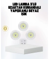 Kablosuz Gün Işığı 3’lü LED Spot Lamba Kumandalı