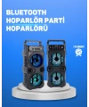 Kablosuz LED Işıklı Bluetooth Hoparlör – FM Radyolu, Mikrofon Girişli