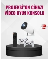 Kablosuz Mini Projeksiyon Cihazı Oyun ve Film İçin Taşınabilir Ev Sineması
