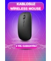 Kablosuz Mouse Fare Şarjlı Bluetooth Wireless Çift Modlu Sessiz