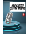 Kablosuz Mouse Fare Şarjlı Bluetooth Wireless Çift Modlu Sessiz