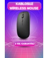 Kablosuz Mouse Fare Şarjlı Bluetooth Wireless Çift Modlu Sessiz