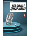 Kablosuz Mouse Fare Şarjlı Bluetooth Wireless Çift Modlu Sessiz