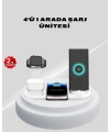 Kablosuz Şarj İstasyonu 4’ü 1 Arada iPhone Watch ve AirPods Uyumlu