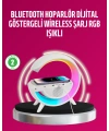 Kablosuz Şarjlı LED Masa Lambası Çalar Saat ve Beyaz Gürültü Özellikli