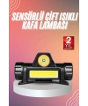 Kafa Lambası Çalışma Işığı Kafa Feneri Şarjlı Mıknatıslı Fenerli