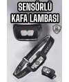 Kafa Lambası Kamp Lambası Sensörlü Şarjlı Ayarlanabilir